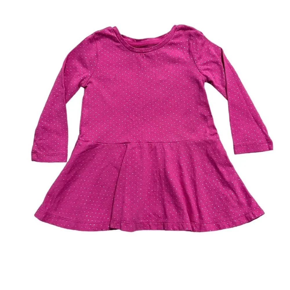 Baby Gap 12-18m Pink Metallic Dot Skater Dress